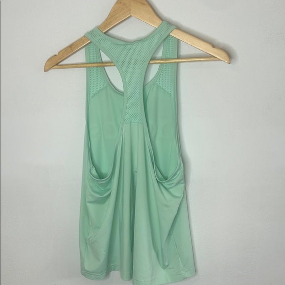 Adidas Women's Clear Mint D2M Logo Tank Top - Picture 5 of 8